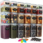 Hibisaws Lot de 24 boîtes de conservation alimentaire sans BPA, organisation de cuisine, boîtes en plastique avec couvercles dur