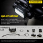Nitecore BM06 Support de Phare pour vélo HC60 UHE, HC65 UHE Compatible avec VTT