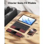 OMOTON Clavier Bluetooth Pliable AZERTY avec Pavé Tactile Intégré, Ultra-Compact & Multi-Appareils (3 Canaux), Mini Clavier sans