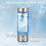 Bouteille Riche en Hydrogène Eau Portable, 430ML Générateur D'hydrogène en 3 Minutes Anti Âge, USB Bouteille d'eau Sans Fil, Fab