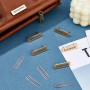 SUPERFINDINGS 16PCS Etiquettes dorées Faites à la Main 1.2x4cm Etiquettes en métal Faites à la Main Etiquettes de Sac à Main en 