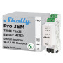Shelly Pro 3EM - Compteur électrique triphasé connecté 120 A, LAN, Wi-Fi, Montage sur Rail DIN, Compatible avec MODBUS, Stockage