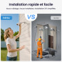 AOSU 4K UHD AI Camera Exterieur sans Fil Solaire 4-Cam Kit avec HomeCortex Reconnaissance faciale & Analyse comportementale Déte