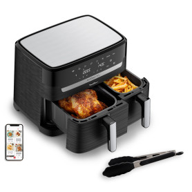 Moulinex Easy fry Essential inox, 8,3L, Jusqu'à 8 personnes, 7 Programmes intuitifs, Air Fryer, Repas complet, synchronisation,  Moulinex Easy fry Essential inox, 8,3L, Jusqu'à 8 personnes, 7 Programmes intuitifs, Air Fryer, Repas complet, synchronisation,