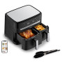 Moulinex Easy fry Essential inox, 8,3L, Jusqu'à 8 personnes, 7 Programmes intuitifs, Air Fryer, Repas complet, synchronisation,