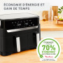 Moulinex Easy fry Essential inox, 8,3L, Jusqu'à 8 personnes, 7 Programmes intuitifs, Air Fryer, Repas complet, synchronisation,