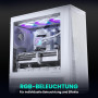 PHANTEKS Glacier One 360M25 Gen2 AiO Refroidissement à eau Blanc – Radiateur 360 mm, 3 ventilateurs M25 Gen2 D-RGB, pompe silenc