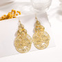 Uwiyo 12 Paires Boucles d'Oreilles Pendantes Or pour Femmes Filles, Boucles d'Oreilles Boho à pampilles en diamant et feuille en