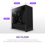 NZXT H5 Flow - Boîtier de PC Gaming Compact Moyen Tour ATX - Flux d'air élevé - 2 × Ventilateurs de 120 mm Inclus - Support de r