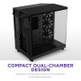 NZXT H6 Flow | CC-H61FB-01 | Boîtier Moyen-Tour Compact Double Chambre Airflow | Panneaux panoramiques en Verre | Panneaux Airfl