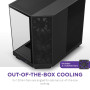 NZXT H6 Flow | CC-H61FB-01 | Boîtier Moyen-Tour Compact Double Chambre Airflow | Panneaux panoramiques en Verre | Panneaux Airfl