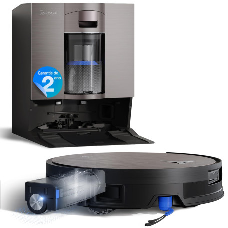 ECOVACS X11 Omni Cyclone Aspirateur Robot, Robot Aspirateur Laveur avec Blast et Puissance 19500 Pa, PowerBoost Ultra-Rapide, OZ