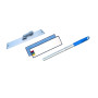 le plus de l'entretien balai trapèze aluminium 40cm + manche + 2 mop en microfibre 5214
