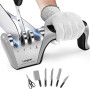 longzon Aiguiseur Couteaux, 4 en 1 Affuteur Couteau Professionnel avec une paire de Gants Anti-coupure, eguiseur de couteau pour