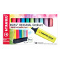 STABILO - BOSS ORIGINAL, Surligneur, Set de Bureau x 10 Surligneurs, 5 fluo et 5 pastel