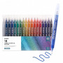 Grabie Lot de 18 stylos à encre gel à paillettes Jumbo - Stylos à encre gel métallique et scintillante pour coloriage, marqueurs