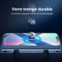 NEW'C Lot de 3, Verre Trempé pour iPhone 14, iPhone 13, iPhone 13 Pro (6,1 Pouces), Film Protection écran -sans Bulles d'air -Ul