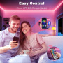Ruban LED, 30M（2*15M) Led Chambre Flexible Bluetooth App Contrôle, RGB Bande LED, Synchroniser avec Rythme de Musique Led Strip,