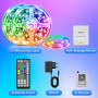 Ruban LED, 30M（2*15M) Led Chambre Flexible Bluetooth App Contrôle, RGB Bande LED, Synchroniser avec Rythme de Musique Led Strip,