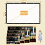 Ecran de Videoprojecteurs, Projecteur étanche épaissi Pliable écran, Double Face Anti-Plis Projection pour Vidéoprojecteurs, Fêt