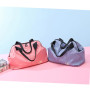 Vllcsla Sac de Sport Femme Petit, Poche Humide, 45x27x20 cm, Imperméable Sac à Bandoulière de Sport/Voyage, Sacs de Week-End à M