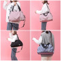 Vllcsla Sac de Sport Femme Petit, Poche Humide, 45x27x20 cm, Imperméable Sac à Bandoulière de Sport/Voyage, Sacs de Week-End à M