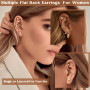 LOLIAS 10 Paires Lot Paires Boucles d'Oreilles Femme Acier Inoxydable Piercing Oreille Acier Inoxydable Bijoux Femme Boucles d'O