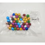 KIRZAX Lot de 50 Cloches en métal colorées avec œillet,22mm Petites Clochette Grelot, Multicolore Grelots en Métal Clochette, po