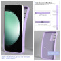 THIYUFUNS Silicone Liquide Coque pour Samsung Galaxy S23 FE 5G avec 2 Verre trempé,Intérieur Microfibre Etui de Protection Contr