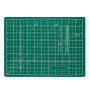MANUFORE Tapis de découpe A4 autoguérissant double-face 30 x 22 cm – vert, 5 couches en PVC, avec repères en cm/pouces – idéal p