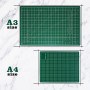MANUFORE Tapis de découpe A4 autoguérissant double-face 30 x 22 cm – vert, 5 couches en PVC, avec repères en cm/pouces – idéal p