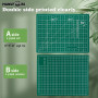 MANUFORE Tapis de découpe A4 autoguérissant double-face 30 x 22 cm – vert, 5 couches en PVC, avec repères en cm/pouces – idéal p