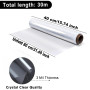 Papier Cadeau Transparent, 40cm x 30m - Rouleau Plastique Transparent pour Emballage et Fleuriste - Convient pour les Bouteilles
