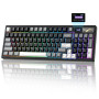 YUNZII IF99 Clavier de Jeu Mécanique sans Fil avec Smart LCD Display,QMIK/Via Programmable BT/2.4G/USB-CGasket Mounted Hot Swap 