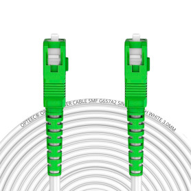 opteec® - Câble Fibre Optique Blindé - 20M - ORANGE/SFR/BOUYGUES/SOSH/RED by SFR - Rallonge/Jarretière - SC-APC à SC-APC Renforc