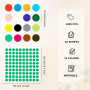 Gommettes Rondes Gommettes Autocollantes 4000 Pcs 10mm Gommette Couleur Codage Étiquettes Pastille Couleur Autocollante pour Fou