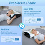 HOMCA Oreiller Ergonomique Cervical, 2 en 1 Oreiller Orthopédique à Mémoire de Forme pour la Nuque, Coussin pour Dormir sur Le C