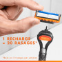Gillette Fusion5 Recharges De Lames De Rasoir Pour Homme, 12 Recharges De Lames De Rasoir