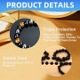 3 Pièces Bracelet Triple Protection, 8/10mmBracelet Oeil de Tigre 8mm Obsidienne Yoga Bracelet Pierre Naturelle Femme Bracelets 