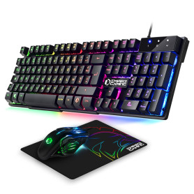 EMPIRE GAMING - Pack MK800 Filaire - Clavier Gaming AZERTY (Layout Français) RGB 105 Touches 19 Touches Anti-Ghosting - Souris G EMPIRE GAMING - Pack MK800 Filaire - Clavier Gaming AZERTY (Layout Français) RGB 105 Touches 19 Touches Anti-Ghosting - Souris G