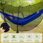 Udbrud Hamac de Camping avec Moustiquaire, Camping avec moustiquaire Fermeture éclair Double Face Protection à 360° Anti-Insecte