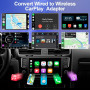 Adaptateur CarPlay Sans Fil 2025, Dongle CarPlay Sans Sil, Convertit CarPlay Filaire En Adaptateur Sans Fil Plug And Play, Compa