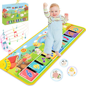 Lobyoh Tapis Musical Tapis Piano Enfant avec 8 Animaux, Tapis de Danse, Tapis de Jeu Musique, Cadeaux d'anniversaire, Jouets Mus Lobyoh Tapis Musical Tapis Piano Enfant avec 8 Animaux, Tapis de Danse, Tapis de Jeu Musique, Cadeaux d'anniversaire, Jouets Mus