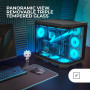 Mars Gaming MC-3TCORE, Boîtier Gaming Custom ATX, Triple Verre Trempé Amovible, Double Caméra, Semi-Tour Compatible avec Cartes-