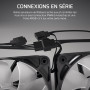 CORSAIR RS120-R ARGB 120mm PWM +5 ARGB Inversée Ventilateurs – Inversé Rotor, Huit RGB LEDs, Haute Pression Statique, Connecteur