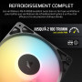 CORSAIR RS120-R ARGB 120mm PWM +5 ARGB Inversée Ventilateurs – Inversé Rotor, Huit RGB LEDs, Haute Pression Statique, Connecteur