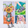 Ohuhu Marqueurs à Feutre Alcool Slim Broad et Fine à Double Pointe Pour Artistes Adultes Coloriage Sessin Conception de Paysage(