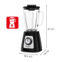 Moulinex Blender Blendforce, 800W, 2 Vitesses + Fonction Pulse, Capacité 1,75 L, Nettoyage facile, Mixage jusqu'à 3min en contin