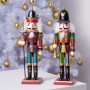 THE TWIDDLERS Lot de 2 Grandes Figurines de Casse-Noisette de Noël en Bois - 30 cm - Décoration Classique - Casse-Noisette pour