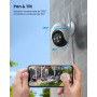 ieGeek 2K Camera Surveillance WiFi Exterieure, 360° Camera IP Compatible avec 2.4Ghz/5Ghz, Vision Nocturne Couleur, Détection Hu